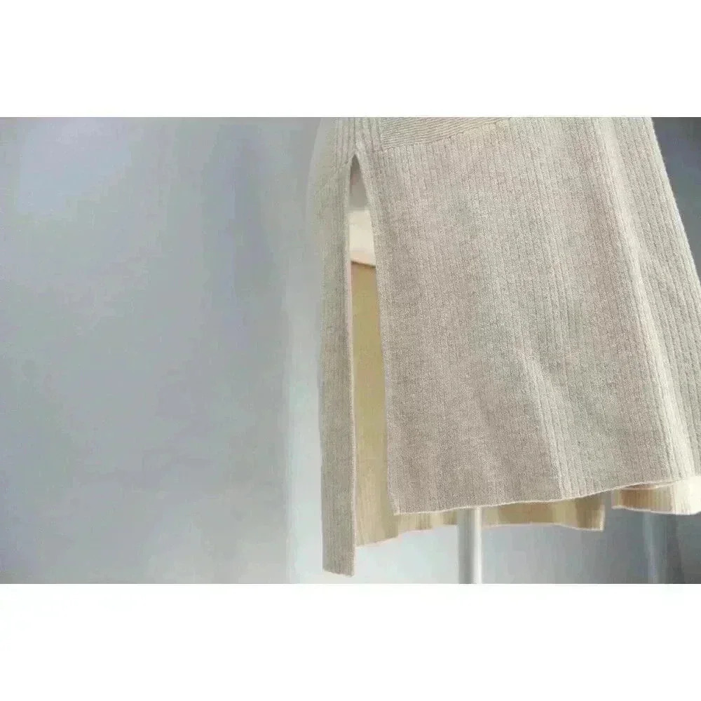 NWT Free People Women's Large Crisscross V-Neck Long Sleeve Tunic Sweater Cream - Picture 10 of 16